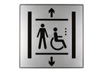 Plaquette Ascenseur accessible aux handicapés - Iso 7001 200x200mm - 4380315