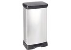 Curver - Poubelle à pédale Decobin 50L - Gris/Noir - Intérieur & Bureau - Design Moderne