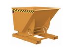 Bauer - Benne autobasculante sur socle 750L Orange - Charge max 1000kg - Acier peint - Garantie 3 ans