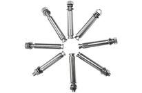 Manutan Expert - Kit de fixation pour barrière de sécurité à platine - Acier Jaune 80 cm - Pour modèle M8