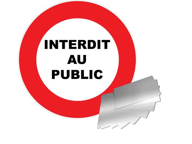 Panneau interdit au public - Alu Ø450mm - 4011547
