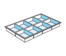 Plateau de compartimentage 8 cases pour tiroir TP3