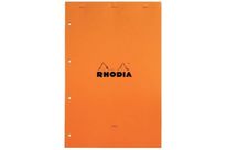 Bloc-bureau Rhodia 21 x 31,8cm Ligné pérforées 80 feuilles 80 gr Jaune