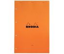 Bloc-bureau Rhodia 21 x 31,8cm Ligné pérforées 80 feuilles 80 gr Jaune