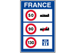 Panneau indication limites de vitesse C25a