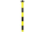 Poteau acier Jaune/Noir sans manchon - 2246613