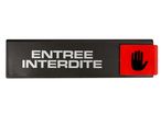 Plaquette de porte Entrée interdite - Europe design 175x45mm - 4260181
