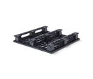 Palette en Plastique ref QP1111LB3RR, 1100 x 1100 x 160, plateau ajouré, 3 semelles clipsables