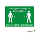 Panneau Garder une distance de sécurité - Vert - Rigide A4 - 4600161
