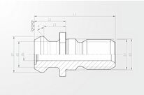 Tirettes de préhension ANSI - CAT 50 (MAZAK) percées | 88.500.50