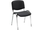 Manutan Expert - Chaise visiteurs Blackburn Gris - Empilable - Tissu - Cadre chromé - 10 ans garantie