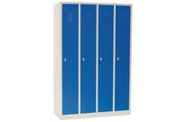 Manutan Expert - Vestiaire Industrie Propre Bleu 4 Colonnes - Acier Époxy - 1800x1170mm - À Monter