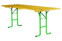 Table bois pliante tubulaire 2.20 x 80 cm