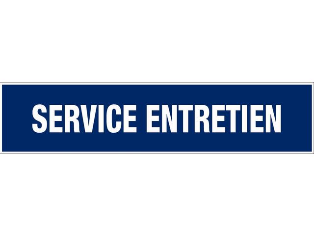 Panneau Service entretien - Rigide 330x75mm - 4120836