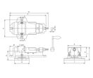 Étau de fraisage robuste largeur des mors 132 mm ouverture 80 mm hauteur des mors 37 mm Vertex VK-5
