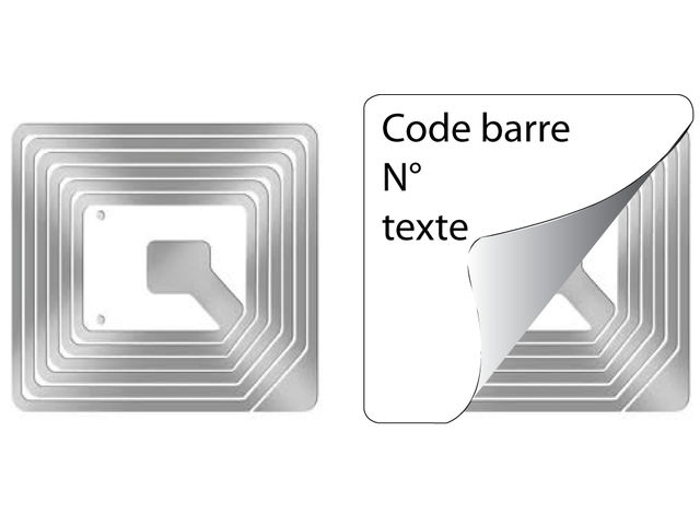Etiquettes antivol, discrètes et faciles à poser Radio Fréquence