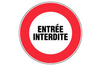 Panneau Entrée interdite - Rigide Ø450mm - 4080864