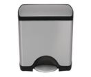 Simplehuman - Poubelle Rectangulaire Inox 50L à Pédale - Gris - Design Durable et Hygiénique