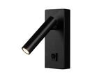 Lampe Murale 2W avec Interrupteur Noir - Blanc Neutre 4000K - 5500K