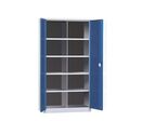 Kind - Armoire à compartimentage Bleue - 1950x1005x545mm - 10 Cases - Acier - Charge 1000kg