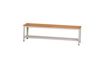 Banc de vestiaire Praktisk 1200mm Bois/Métal Gris RAL 7035 Socle-banc Robuste et Durable