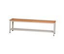 Banc de vestiaire Praktisk 1200mm Bois/Métal Gris RAL 7035 Socle-banc Robuste et Durable