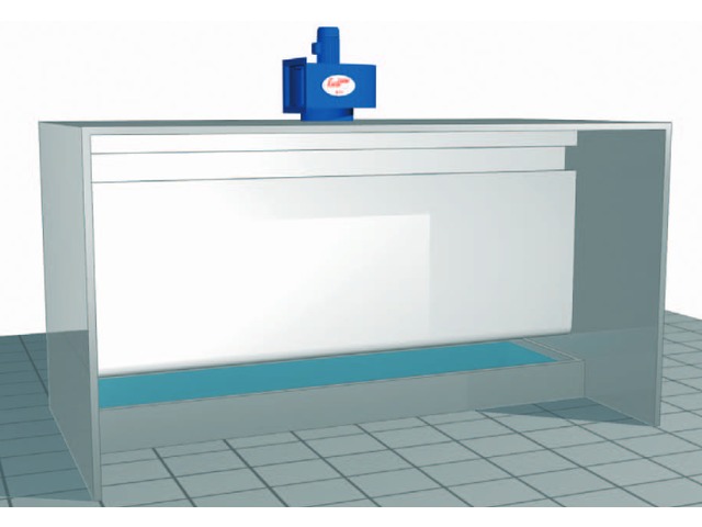 Cabines de peinture à filtration par rideau d’eau avec cuve non enterrée