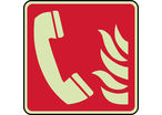 Panneau photoluminescent de sécurité téléphone incendie