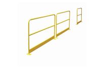Barrière de protection avec plinthe - Acier Jaune RAL 1023 - H 1000 x L 2000 mm - Usage Stockage - Fixation Platine