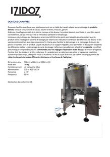 Doseur semi-automatique avec trémie chauffante et mélangeur