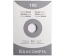 Fiche bristol Exacompta 14,8x21 petit carreaux Blanc - étui de 100