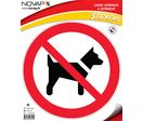Panneau Interdit aux chiens - Vinyle adhésif Ø300mm - 4031699