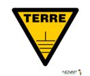 Panneau Danger prise de terre - Novap