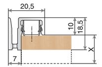 Habillage mural avec fixateur métallique pour consoles
