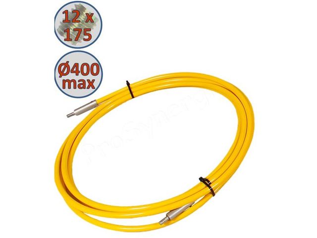 Câble rotatif pour brossage réseau ventilation diamètre 14/8 mm - Long 20 m (12 x 175)