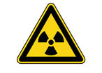 Panneau de danger matières radioactives 