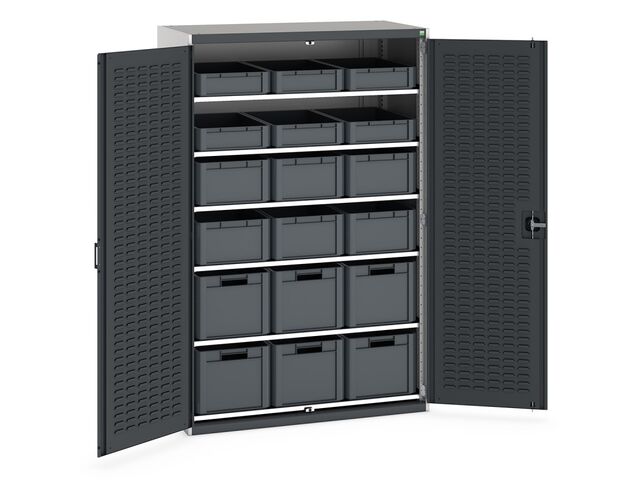 Armoire lourde CUBIO à tiroirs et bacs europe - Hauteur 2000 mm