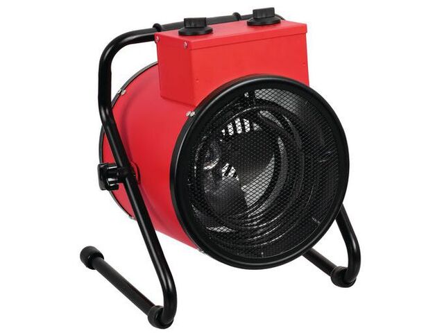 Eurom - Radiateur Soufflant Industriel EK3000 Round Rouge - Chauffage Électrique IP24 - 3 Vitesses - 220V