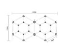 Kit 14 LED Hexagonal 315W - Forme Double Hexagone - Blanc Froid 6000K - 8000K