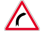 Panneau danger virage à droite A1a