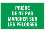 Panneau Ne pas marcher sur la pelouse - Rigide 330x200mm - 4160689