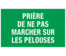 Panneau Ne pas marcher sur la pelouse - Rigide 330x200mm - 4160689