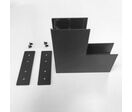 Connecteur Angle Rentrant pour Rail Magnétique en Saillie Noir + Connecteur Souple