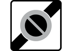 Panneau fin zone de stationnement B50a