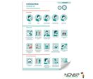 Panneau Conseils et astuces COVID-19 - Adhésif A4 - 4610085