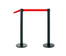 Lot de 2 Poteaux Noirs + Sangles 2 m Rouges