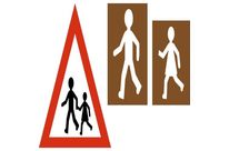 Pochoir panneau A13a géant