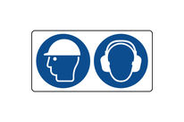 Panneau casque sécurité et casque anti-bruit obligatoire