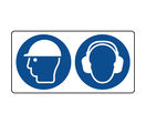 Panneau casque sécurité et casque anti-bruit obligatoire