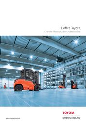 Catalogue Brochure gamme Toyota Material Handling 4 volets 